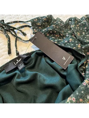 Lulus Bodysuit Long Sleeve Sz S Small Green Floral Mesh Sweetheart Neckline NWT thumbnail 8