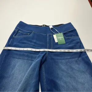 Halara Flex Women High Waisted Pocket Baggy Wide Leg Pull-On Stretch Jean XL NEW thumbnail 10
