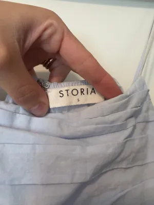 Storia Light Blue Spaghetti Strap Mini Dress thumbnail 2