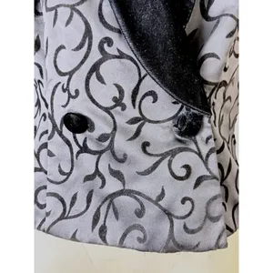 Vintage J.R. Nites Caliendo Black Velvet Shawl Collar Evening‎ Jacket fits 8-10 thumbnail 5