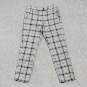 American Eagle Outfitters Plaid Flannel Super High‎ Rise Skinny Trousers Beige 4 thumbnail 8