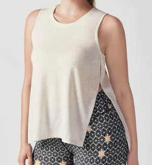 FABLETICS  Tunic Tank Top With Open Sides  Sand color-Size 1X thumbnail 1