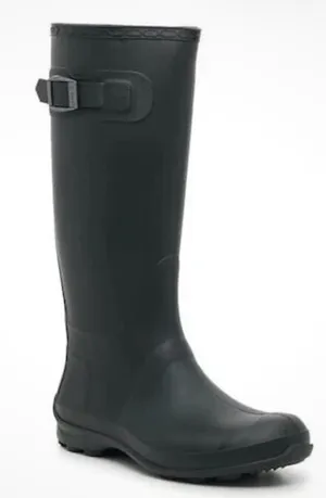 Kamik Black Tall Waterproof Rain Boot with Side Buckle Size 7 thumbnail 1
