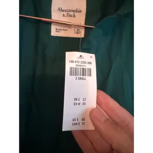 Abercrombie & Fitch Button Up Women XS Green Poplin Shirt Casual Long Sleeve New thumbnail 3