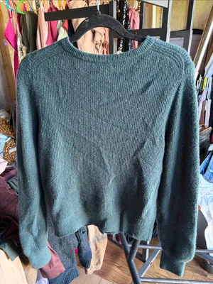 J. Crew dark-green, soft, merino wool/alpaca wool blend cardigan - Size S thumbnail 4