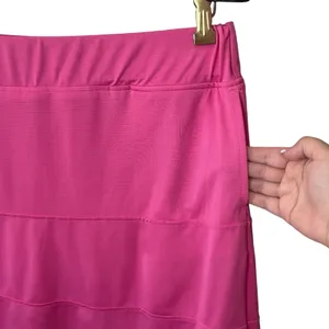 Court‎ Haley Tiered Mesh Pink Skort Athletic Tennis Golf Feminine Preppy L thumbnail 4