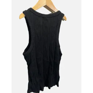 Anthropologie Tank Top Womens S Black Ribbed Knit Scoop‎ Neck Casual Basic thumbnail 4