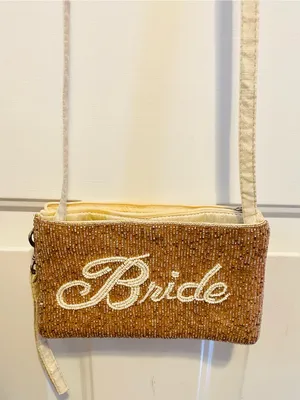 Bride Crossbody Bag in Gold sequins thumbnail 1