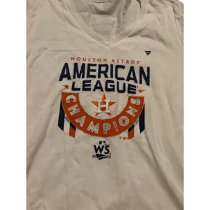 Fanatics Houston Astros 2022 American League Champions White V-Neck T-Shirt M thumbnail 4