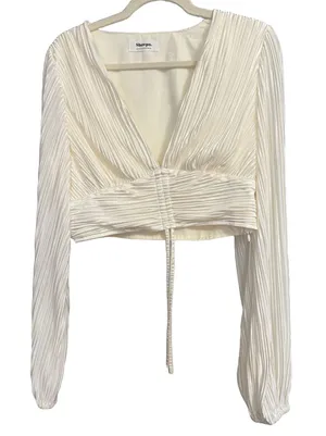 Showpo Pleated‎ Crop Top Size 8 thumbnail 1