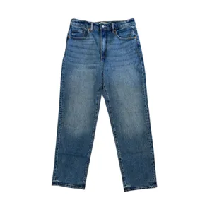 Loft | High Rise Straight Cotton Jeans in Vintage Mid Indigo Wash Size 6 / 28" thumbnail 4