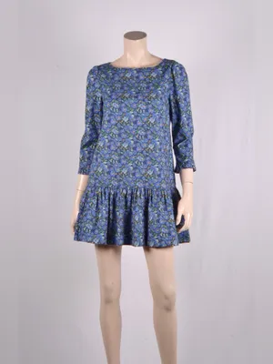 NEW $128 Free People The Avenue Mini Dress Floral Cotton L thumbnail 5