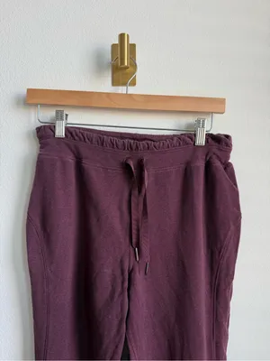Lululemon Women's Jogger Sweatpants Plum Purple Drawstring Lounge Pants 6 thumbnail 4