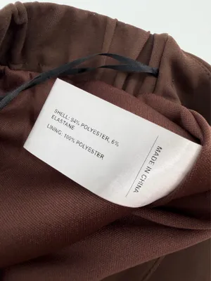 Cider Mini Skirt Womens L Chocolate Brown Mid Rise Split Lined Casual Fall NEW thumbnail 8
