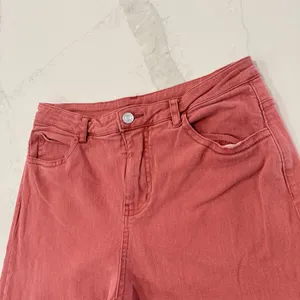 Entro High Rise Wide Leg Denim Jeans Womens Size Large Rust Red Bohemian Stretch thumbnail 4
