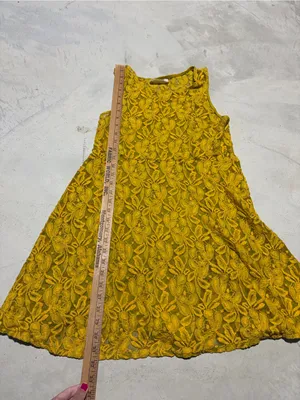 Free people miles of lace Yellow Lace Floral A-Line mini Dress small thumbnail 8