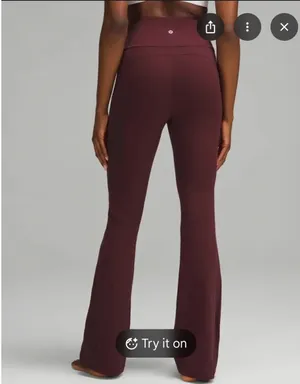 Lululemon Groove Nulu Super-high-rise Flared Women Pants - Garnet thumbnail 2
