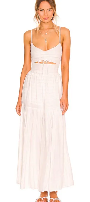 NWT Revolve L*Space Zuri Maxi Dress in Cream Size XL thumbnail 1