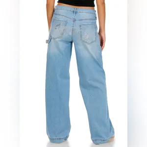 Juicy Couture Light Blue Wide-Leg Denim‎ Jeans thumbnail 2