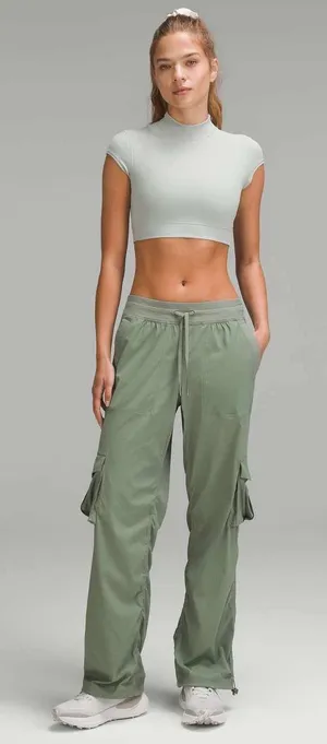 Lululemon Dance Studio Relaxed-Fit Mid-Rise Cargo Pant Grey Eucalyptus Size 4 thumbnail 1