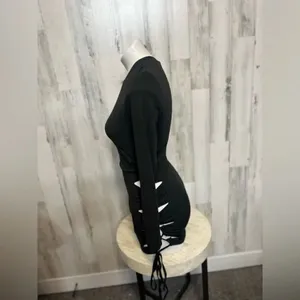Black night dress Black thumbnail 4