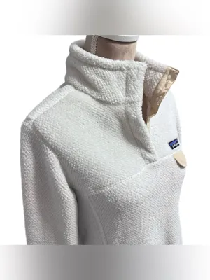 Patagonia Re-Tool Snap-T Fleece Pullover Women's Large Off White Cream FA18 thumbnail 3