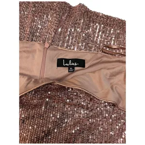 Lulus Party in Style Sequin Sleeveless Mini Lined V Neck Dress Light Pink XL thumbnail 8