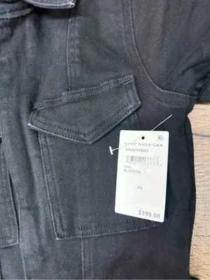 Good‎ American Black Good American Denim Jumpsuit size xs NWT thumbnail 3