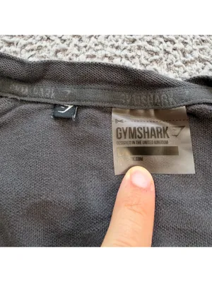 Gymshark Shark Fitness Cropped Long Sleeve Henley Top Gray Women's Small Y2K thumbnail 3