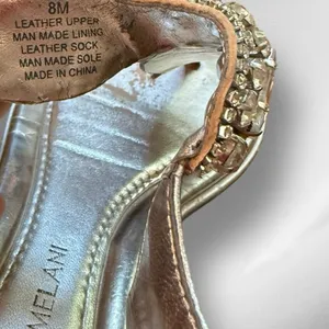 Antonio‎ Melani Silver Leather Embellished Sandals thumbnail 7