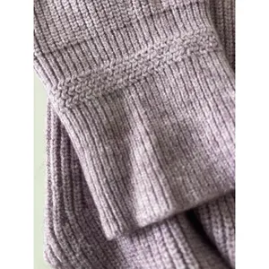 Anthropologie Moth Women’s Sweater Small Lilac Knit Tie Front V Neck Pullover thumbnail 7