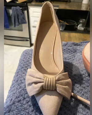 COUTGO NIB Womens Pumps Pointed Toe Bowknot Slip On Color: Light Tan / Size:7.5 thumbnail 6