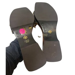 Nearly New! Tory Burch Basketweave Calfskin Clog Sandals Sz. 7.5 thumbnail 7