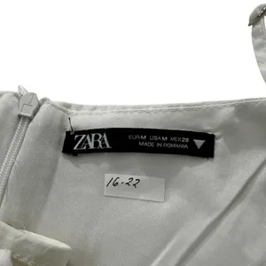 Zara Women White Casual Dress Size Medium Lined Adjustable Strap | 16-22 thumbnail 3