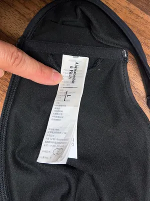 Abercrombie & Fitch Black Ring-Front Bandeau Bikini Top thumbnail 4