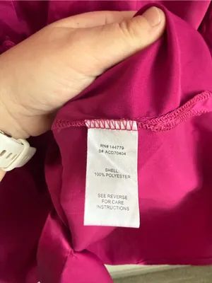 12th Tribe Fuchsia Satin Oversized Longline Button Down Shirt Blouse Small thumbnail 9