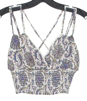 American Eagle Crop Top Floral Boho Y2K Festival Cottage Retro Festival Small thumbnail 1