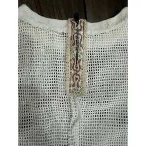 New! POL Oversized Open Knit Mesh Sweater Ivory Boho‎ Beachy Pullover Sz Small thumbnail 6
