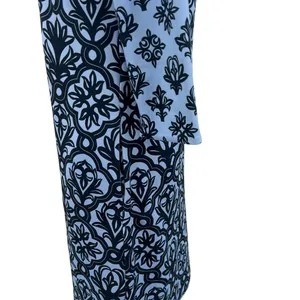 Gretchen Scott Split Neck Dress Mosaic‎ Tile Print Blue Size XS thumbnail 7