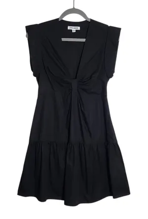 Steve Madden Black Cotton Mini Dress Size Small Wedding Guest Dress thumbnail 1