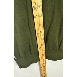 Talbots Short Sleeve Green Sequin‎ Cardigan Lightweight Sweater Womens Large thumbnail 6
