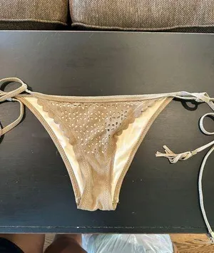 Suede Floral Bikini Tan thumbnail 9