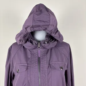 Eddie Bauer Travex Utility Windbreaker‎ Jacket Womens Medium Purple Full Zip M thumbnail 7