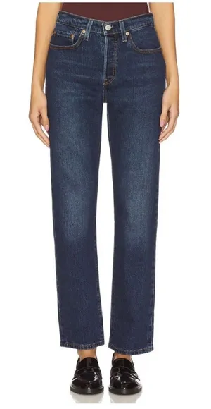 Levi's 501 Original NWT High Rise Straight Leg Jeans Dark Wash Women's Size 30 thumbnail 1