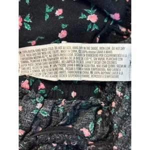 Forever 21 Black Pink‎ Floral Smocked Crop Cami Top Small thumbnail 6