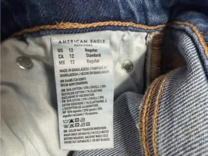 American Eagle Stretch‎ Suoer High Rise Ankle Straight 5928 Size 12R Streetwear thumbnail 5