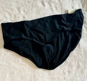 NWT Aerie Black Hipster Bikini Bottoms - Size: Large thumbnail 1