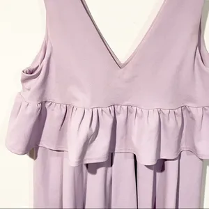 ASOS‎ Size 4 Light Purple Ruffle Trim Sleeveless Tank Mini Dress NEW thumbnail 2