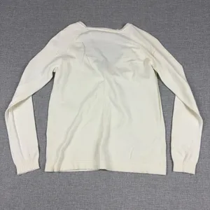 MNG BASICS Cardigan Sweater Womens M White V Neck Button Knit Mango thumbnail 7