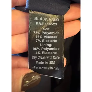 Black Halo Dress Women‎ 0 Navy Blue Sleeveless Marlee Flounce Hem A Line Mini thumbnail 11